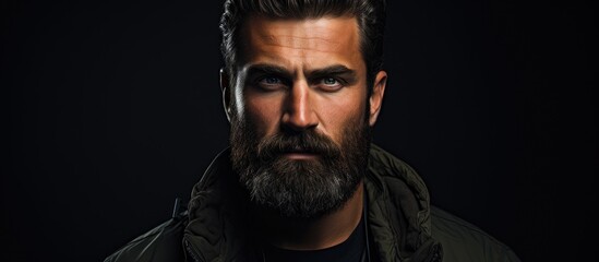 Obraz premium A picture of a handsome man with facial hair