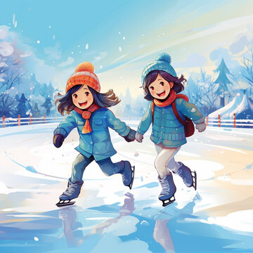 Children Ice Skating