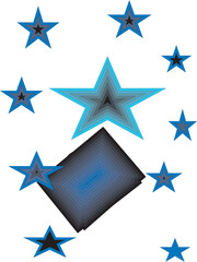 blue star with stars