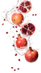 Sliced Grapefruit with Water Drops, Clear Transparent Background, High-Quality Image