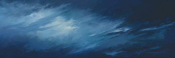 a painting of a blue sky with white clouds. Expressive Cerulean color oil painting background