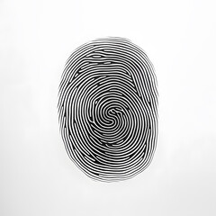 fingerprint on white background