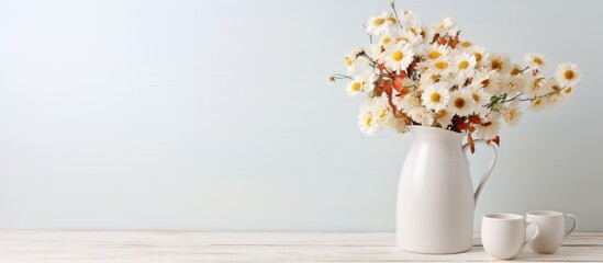 Gorgeous blooms displayed in a wooden vase on a rustic table