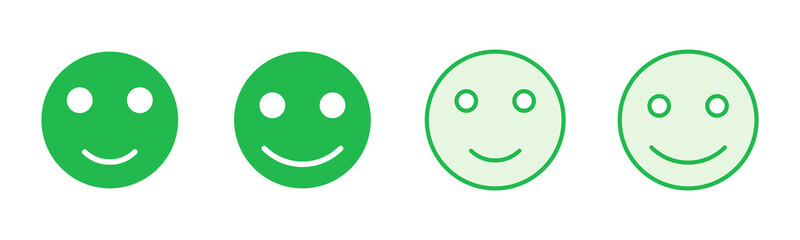 smile icon set. smile emoticon icon. feedback
