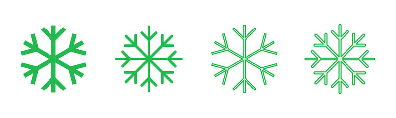Snow icon set. snowflake icon vector