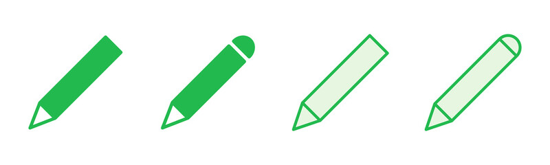 Pencil icon set. pen symbol. edit icon vector