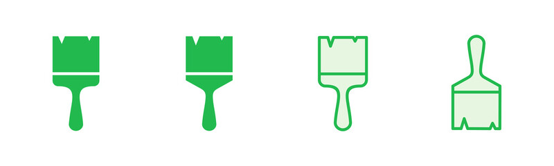 Fototapeta premium Paint icon set. paint brush icon vector. paint roller icon vector