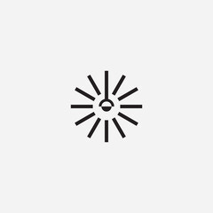 Lamp light logo design illustration vector template