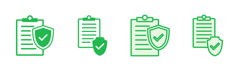 Insurance icon set. insurance symbol vector