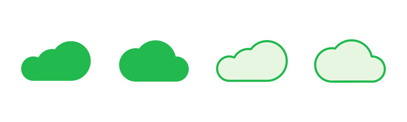 Cloud icon set. cloud vector icon