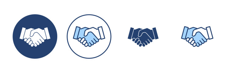 Handshake icon vector. business handshake sign and symbol. contact agreement