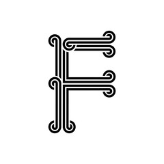 the logo consists of the letter F and wave combined. Outline and elegant.