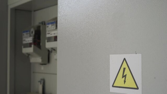 Caution High Voltage Door Monitors