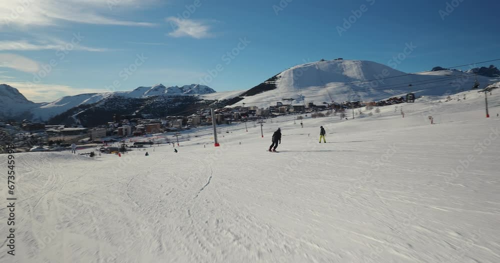 Canvas Prints skiing slopes of alpe d'huez