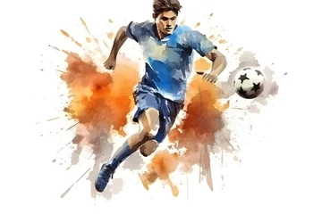 Fotobehang サッカー選手のイラスト © CrioStudio