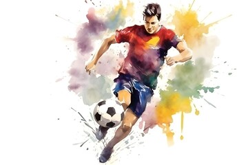 Naklejka premium サッカー選手のイラスト