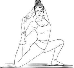 Woman exercise in yoga posture