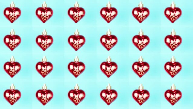 Holiday background with the red hearts