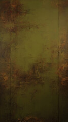 a painting of a green and brown background. Expressive Olive color oil painting background