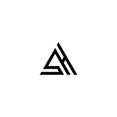 creative logo with triangle style ,premium vector