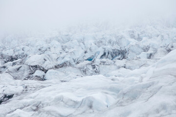 Fototapeta na wymiar View of the glacier in Vatnajökull National Park, Iceland. 