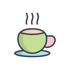 Glass Coffee Icon vector design templates simple and modern