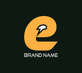 Obraz premium e Letter logo. EPS file. Editable Color. CMYK Color mode. Free Font used. Easy To Download. 