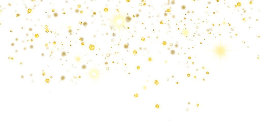 golden confetti and sparkle element