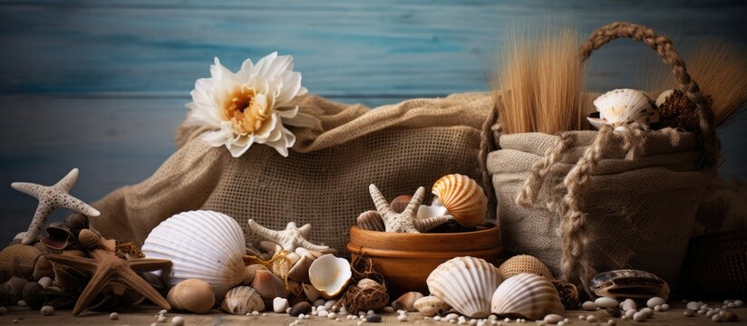 Maritime still life crafted by hand using natural materials