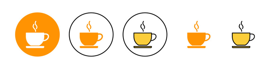 coffee cup icon set for web and mobile app. cup a coffee sign and symbol