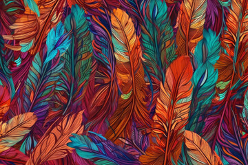 Beautiful feather background image, Generative AI	