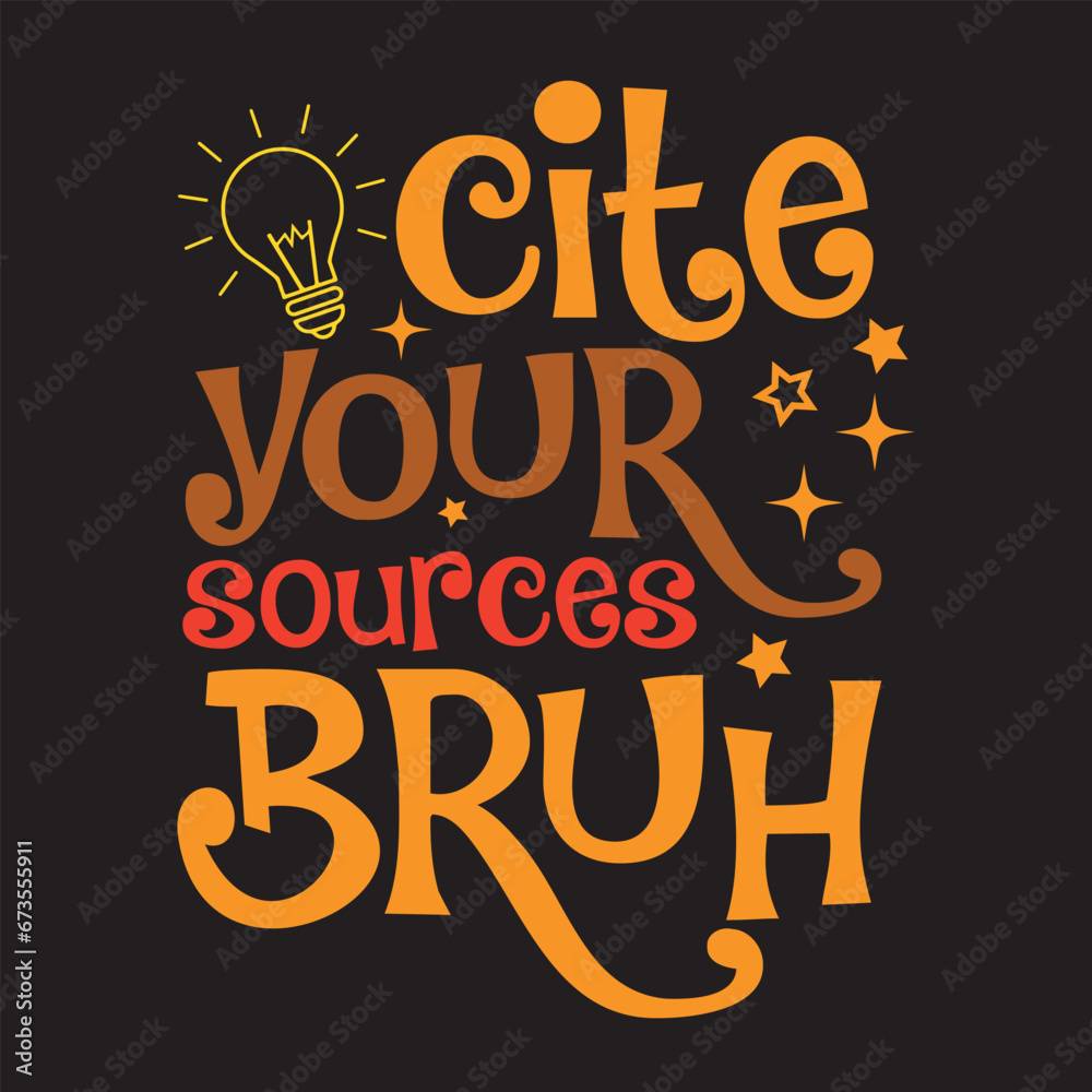 Canvas Prints Cite your sources bruh, Coffee, US, Fanny Vector, Coffee Svg,  