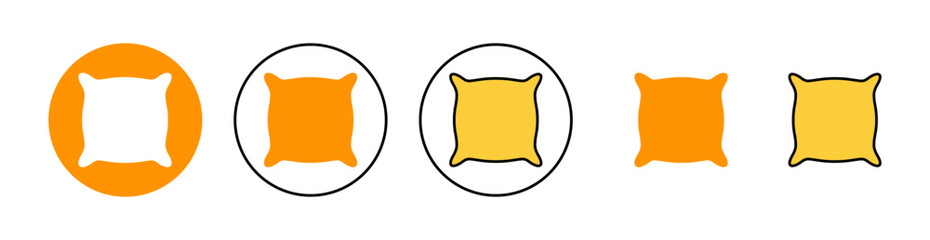 Pillow icon set for web and mobile app. Pillow sign and symbol. Comfortable fluffy pillow - obrazy, fototapety, plakaty