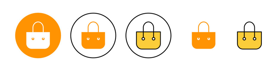 Shopping bag icon set for web and mobile app. shopping sign and symbol