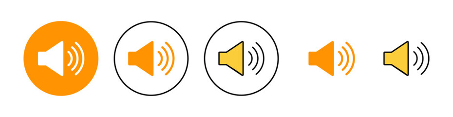 Speaker icon set for web and mobile app. volume sign and symbol. loudspeaker icon. sound symbol