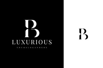 elegant simple minimal luxury serif font alphabet letter b logo design © theos studio