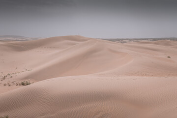 Sand dunes in the Gobi Desert in Inner Mongolia, China