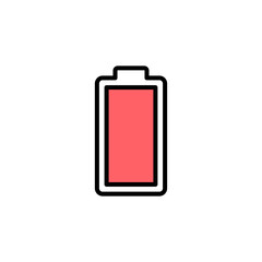 Battery icon set illustration. battery charging sign and symbol. battery charge level
