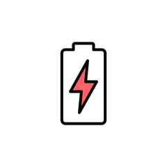 Battery icon set illustration. battery charging sign and symbol. battery charge level