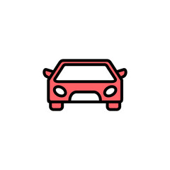 Car icon set illustration. car sign and symbol. small sedan
