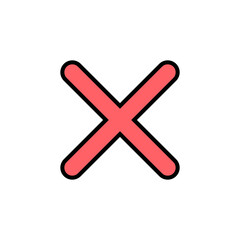 Fototapeta premium Close icon set illustration. Delete sign and symbol. cross sign