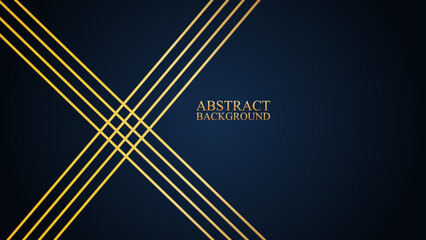 Abstract luxury blue and gold shapes background