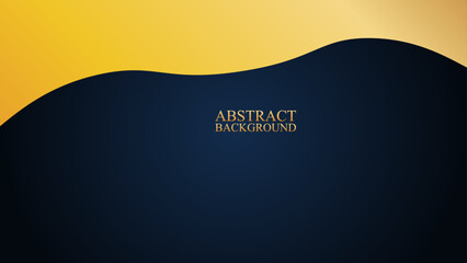 Abstract luxury blue and gold shapes background