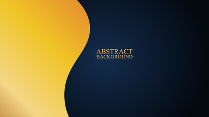 Abstract luxury blue and gold shapes background
