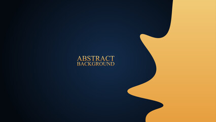 Abstract luxury blue and gold shapes background