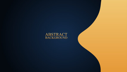 Abstract luxury blue and gold shapes background