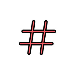 Hashtag icon set illustration. hashtag sign and symbol