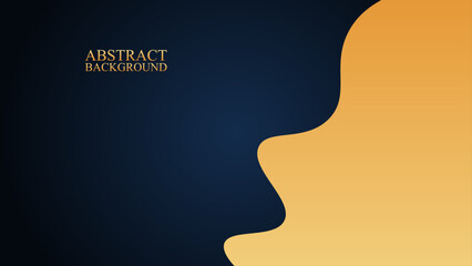 Abstract luxury blue and gold shapes background