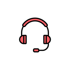 Headphone icon set illustration. Headphone sign and symbol
