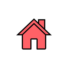 Home icon set illustration. House sign and symbol